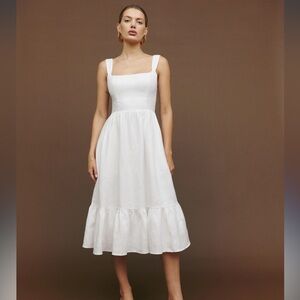 Reformation - Bucatini Linen Midi Dress